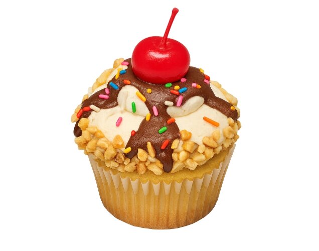 Banana Split Cupcake