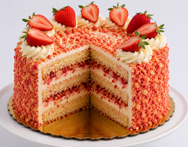 trawberry Crunch Cake